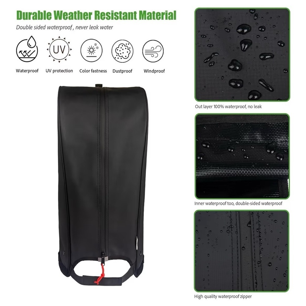 ⛳ Eudora Universal Golf Bag Rain Cover – Waterproof Vinyl – Fits 8.5–9" Bags - Picture 4 of 7
